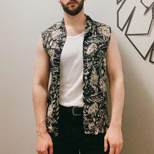 TopMan Sleeveless Printed Shirt